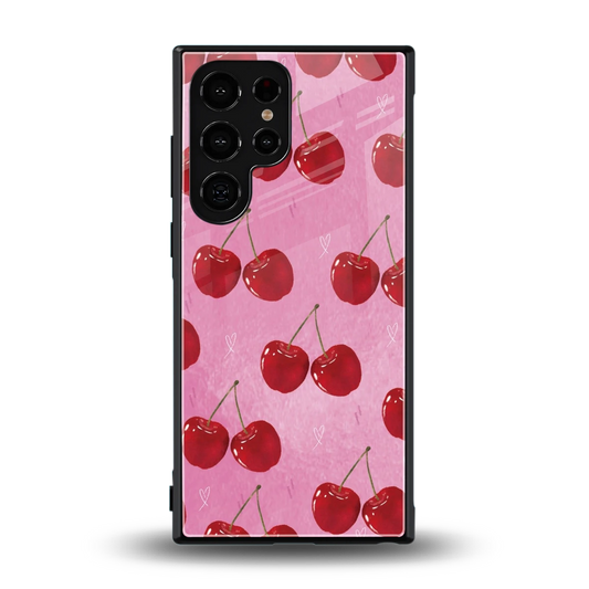 Cherrylicious back phone cover | glass case for samsung galaxy s23 ultra
