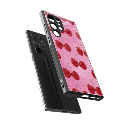 Cherrylicious sleek samsung galaxy s23 ultra cover with tempered glass back and TPU edges