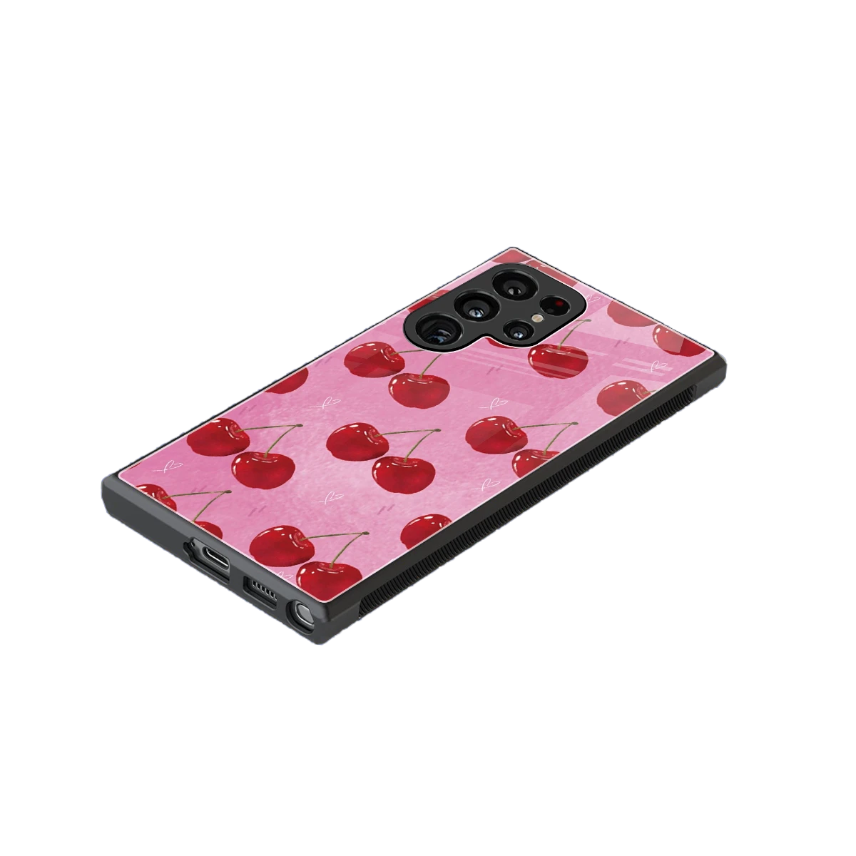 Cherrylicious stylish phone case for samsung galaxy s24 ultra | glossy glass and slim fit