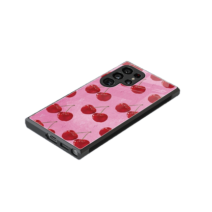 Cherrylicious stylish phone case for samsung galaxy s24 ultra | glossy glass and slim fit