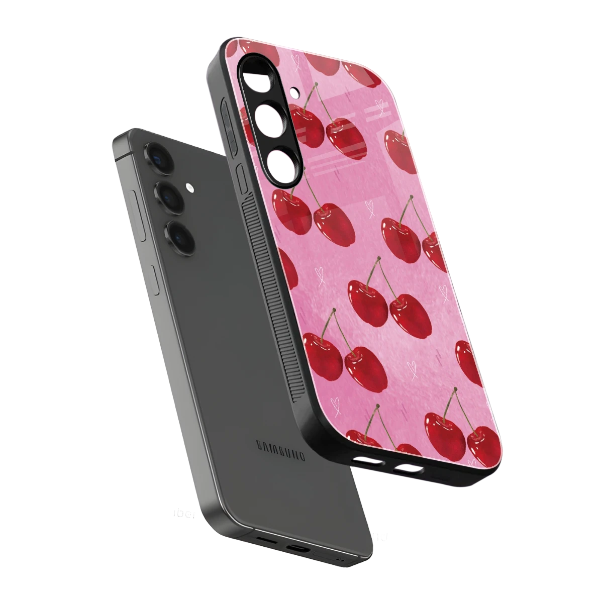 Cherrylicious sleek samsung galaxy s23 fe cover with tempered glass back and TPU edges