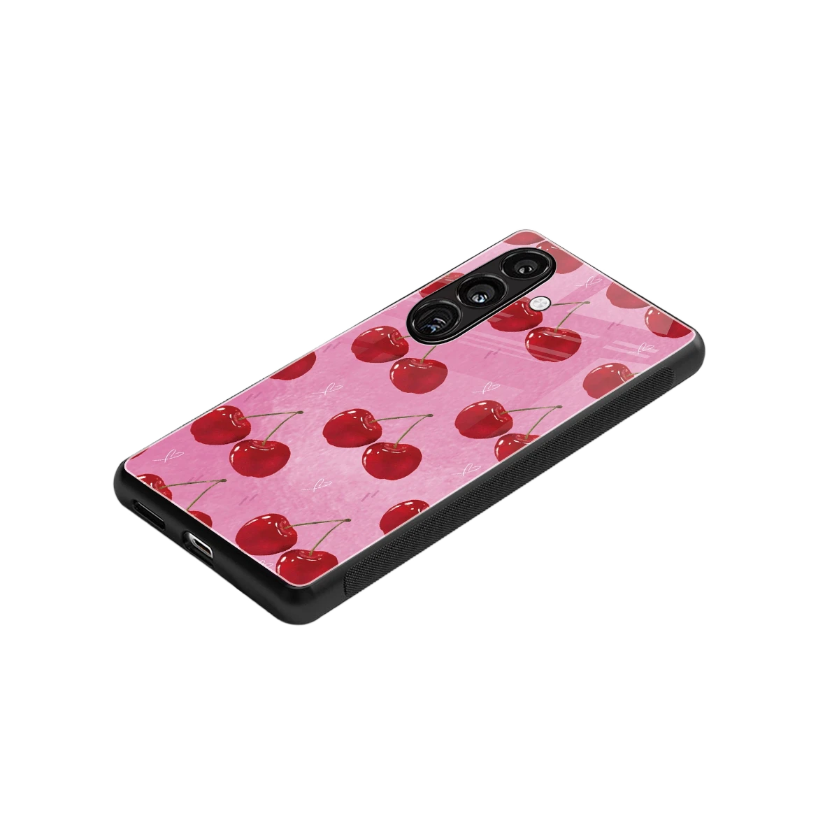 Cherrylicious stylish phone case for samsung galaxy s25 fe | glossy glass and slim fit