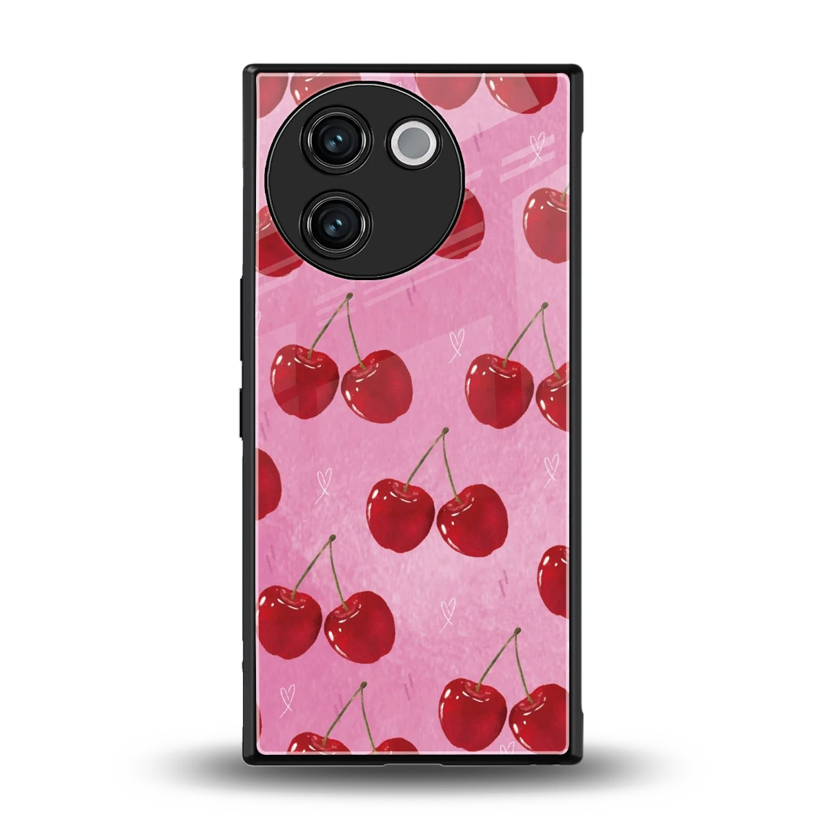 Cherrylicious back phone cover | glass case for vivo v30e