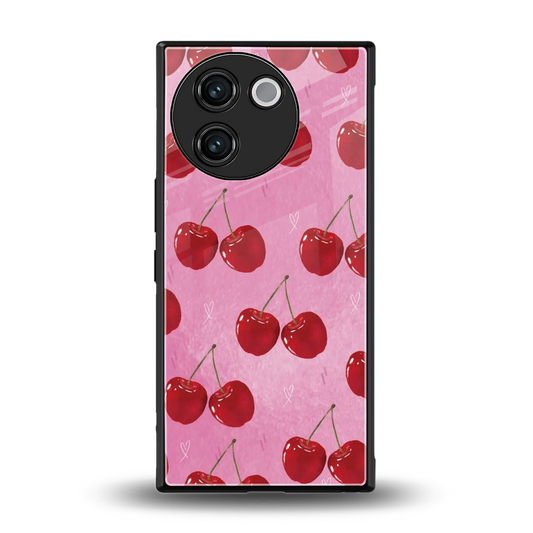 Cherrylicious back phone cover | glass case for vivo v30e