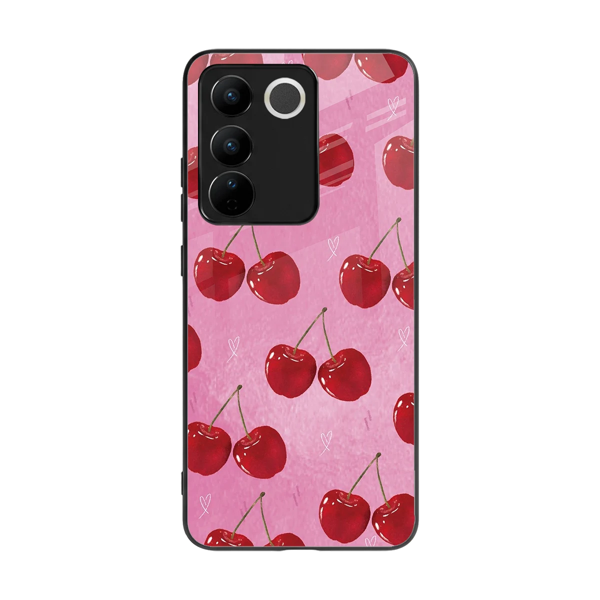 Cherrylicious back phone cover | glass case for vivo v27 5g