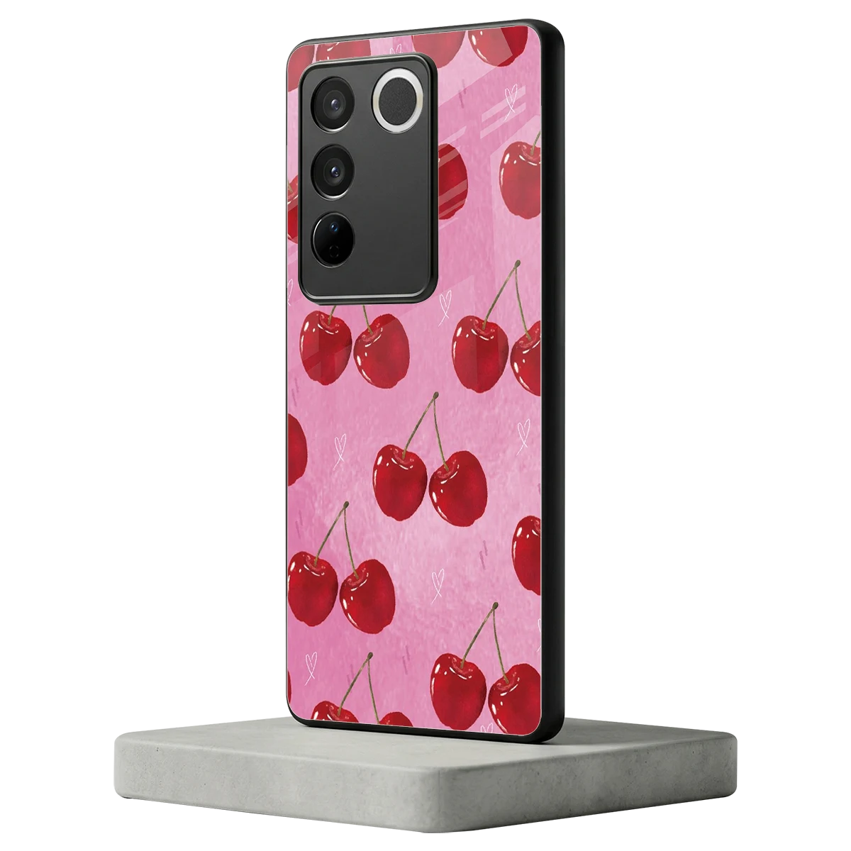 Cherrylicious vivo v27 5g mobile cover | shockproof glass phone case