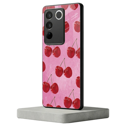 Cherrylicious vivo v27 5g mobile cover | shockproof glass phone case
