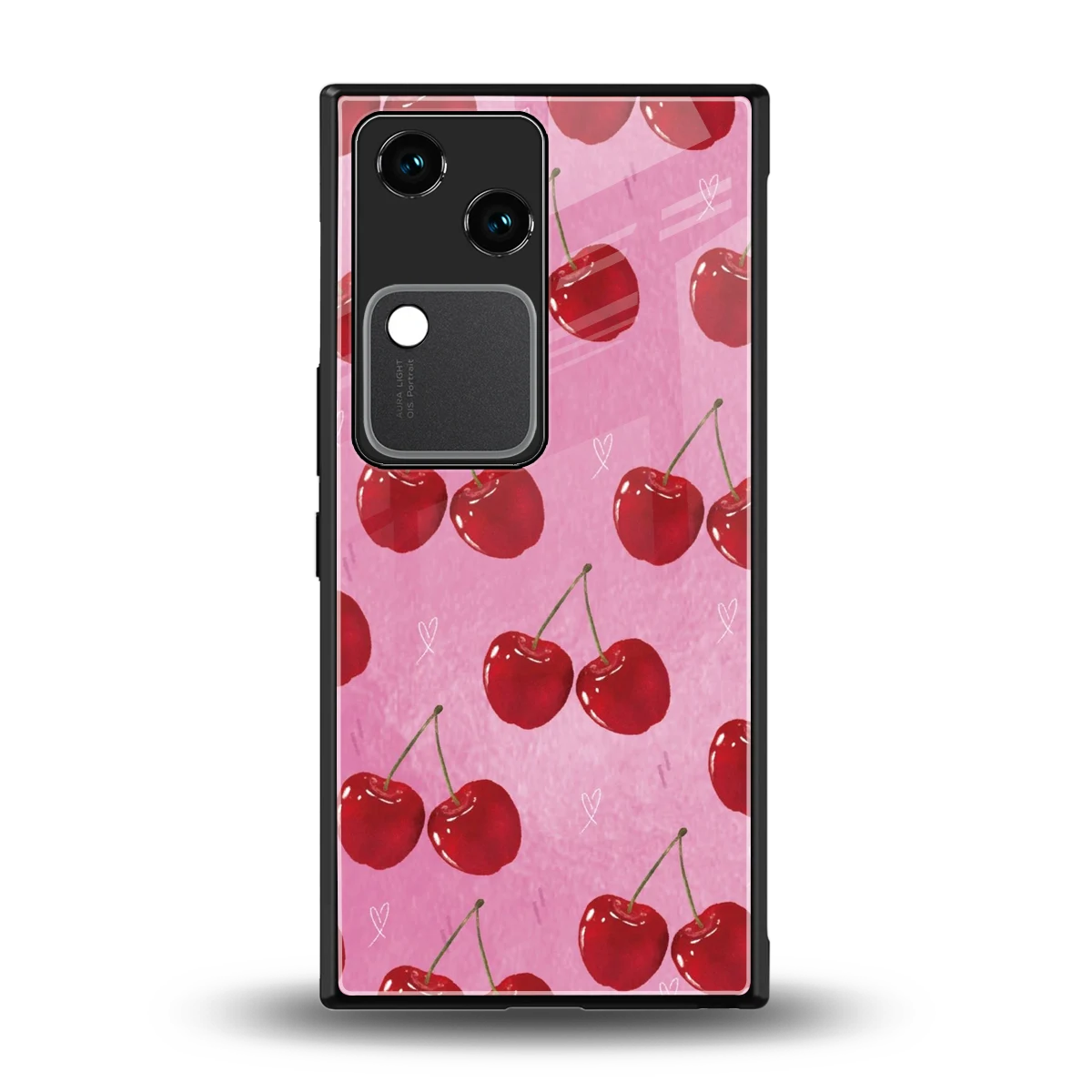 Cherrylicious back phone cover | glass case for vivo v30