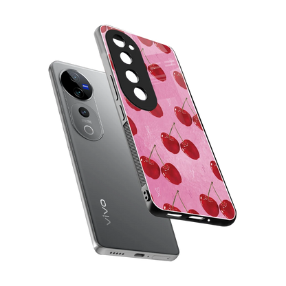 Cherrylicious sleek vivo v40 pro cover with tempered glass back and TPU edges