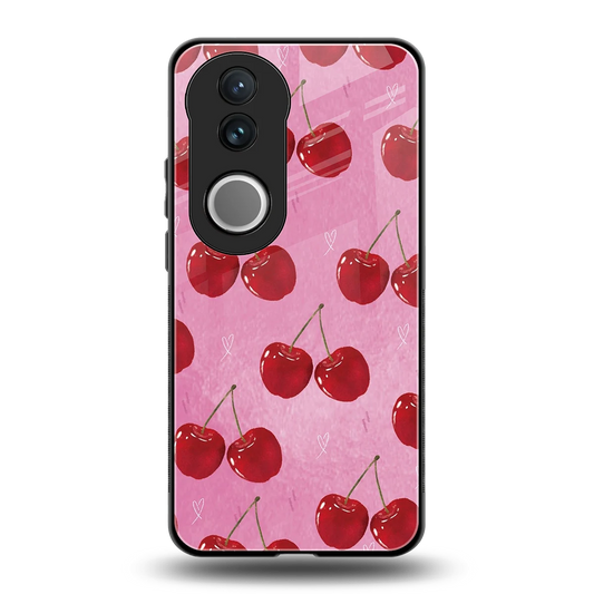 Cherrylicious back phone cover | glass case for vivo v50