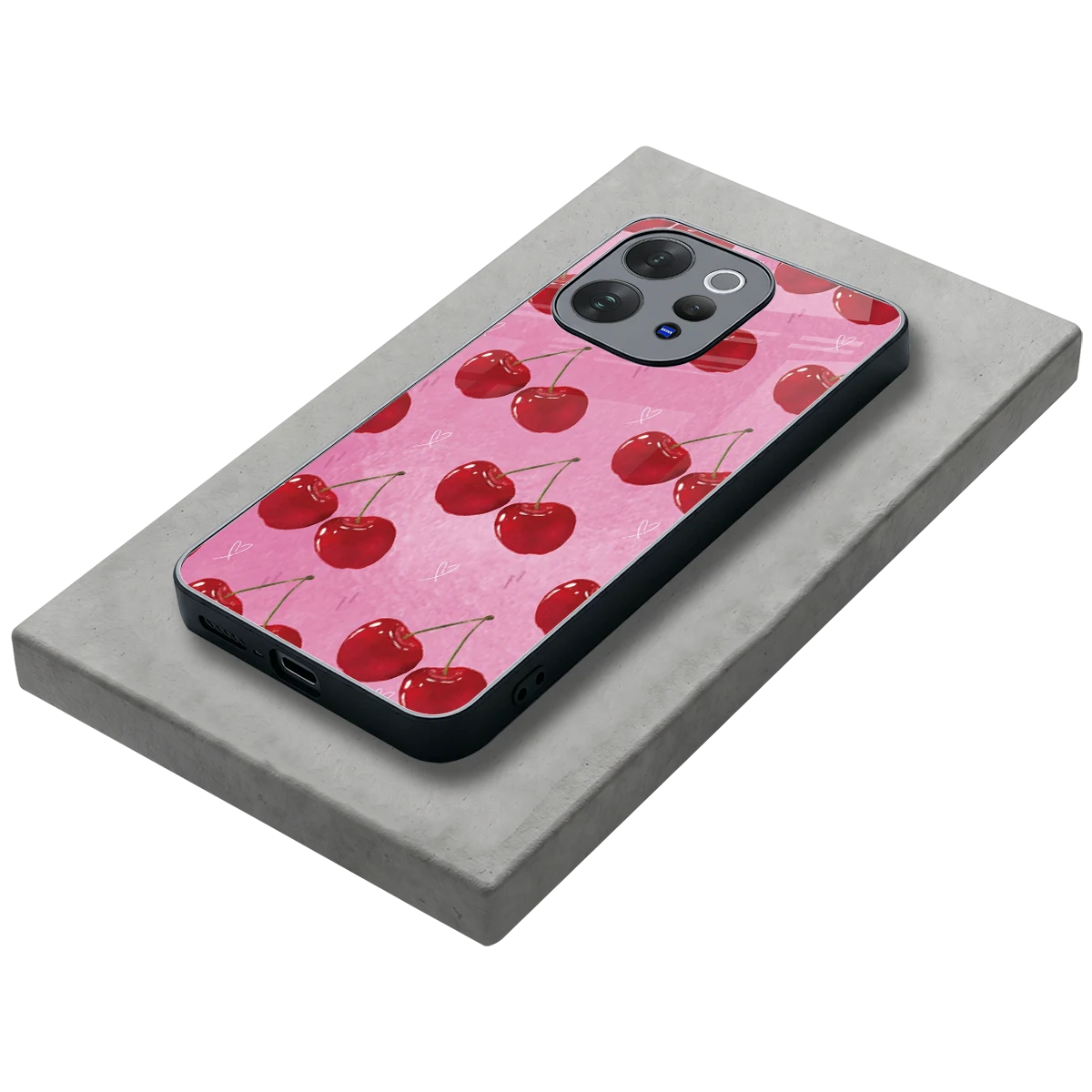 Cherrylicious stylish phone case for vivo v70 | glossy glass and slim fit