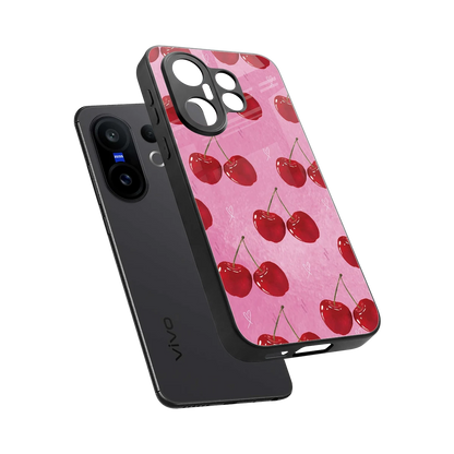 Cherrylicious sleek vivo x200 fe cover with tempered glass back and TPU edges