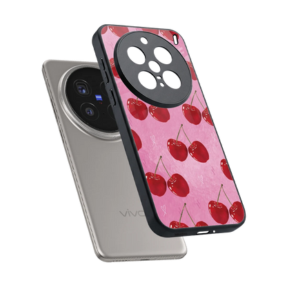 Cherrylicious sleek vivo x200 pro cover with tempered glass back and TPU edges