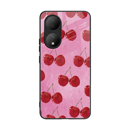 Cherrylicious back phone cover | glass case for Vivo-y100