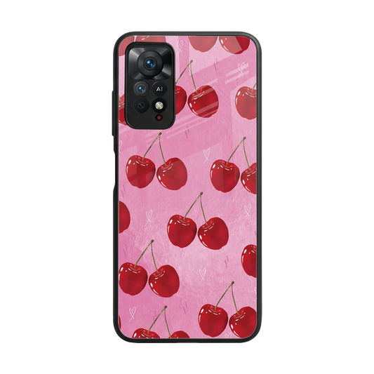 Cherrylicious back phone cover | glass case for redmi note 11 pro