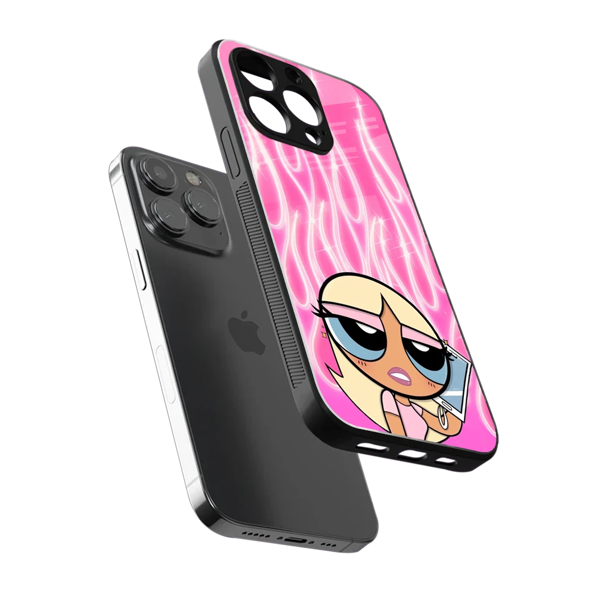 Chic Blaze sleek iphone 13 pro cover with tempered glass back and TPU edges