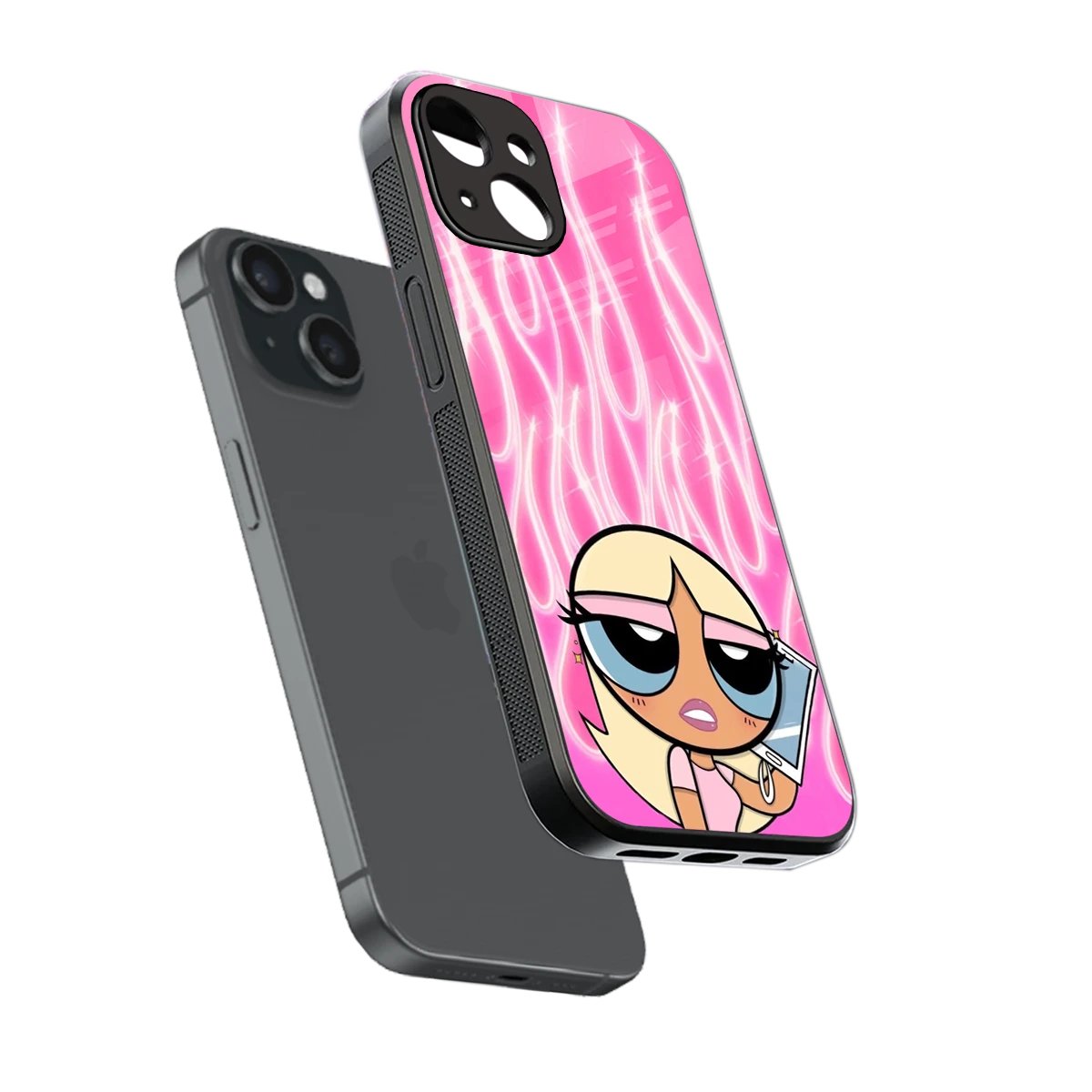 Chic Blaze sleek iphone 14 cover with tempered glass back and TPU edges