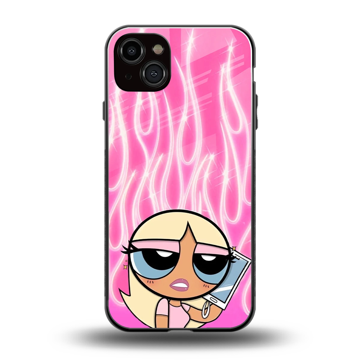 Chic Blaze back phone cover | glass case for iphone 15 plus