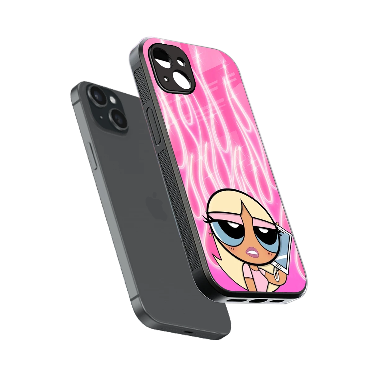 Chic Blaze sleek iphone 14 plus cover with tempered glass back and TPU edges