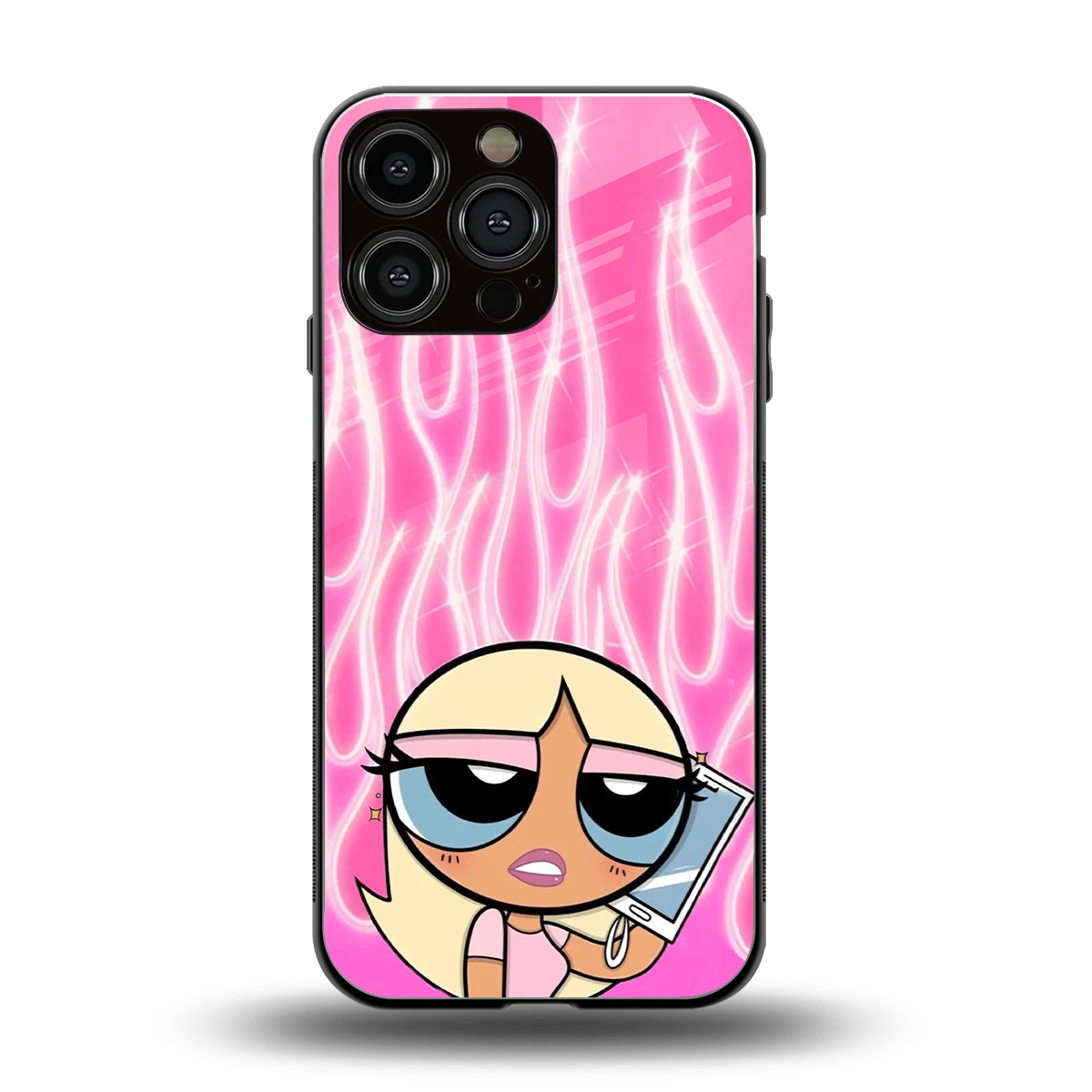 Chic Blaze back phone cover | glass case for iphone 15 pro max