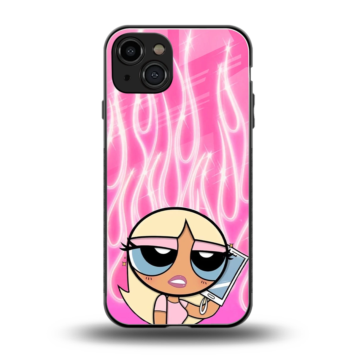 Chic Blaze back phone cover | glass case for iphone 15