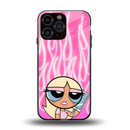 Chic Blaze back phone cover | glass case for iphone 16 pro max