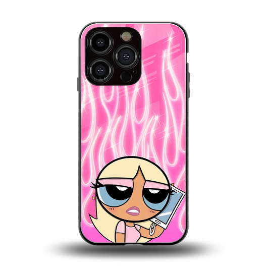 Chic Blaze back phone cover | glass case for iphone 16 pro