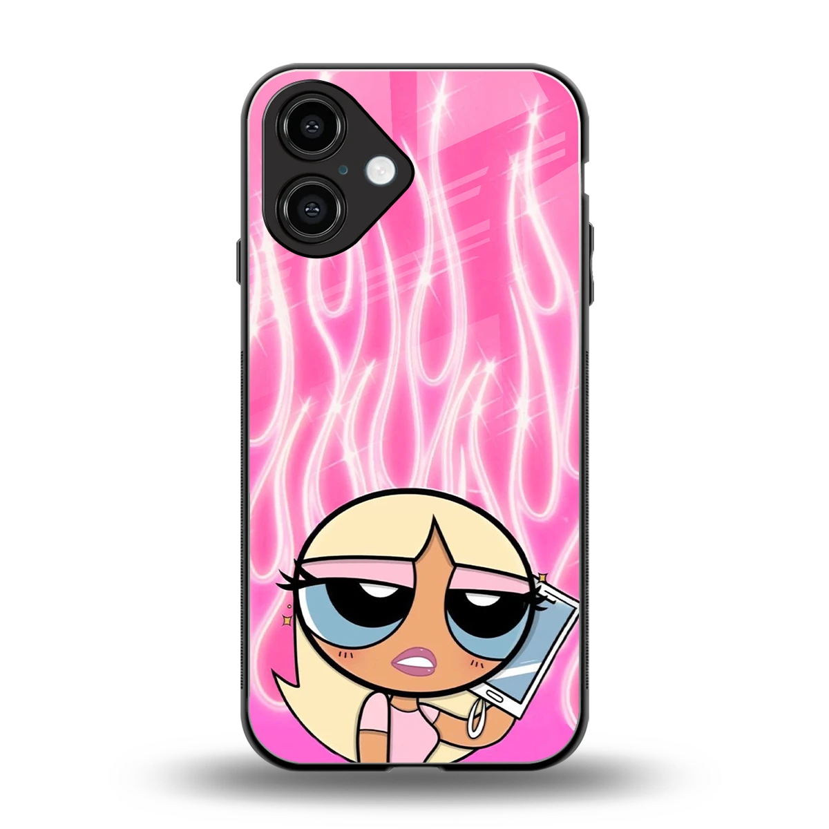 Chic Blaze back phone cover | glass case for iphone 16