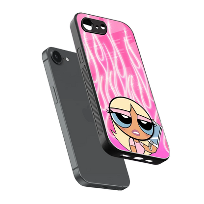 Chic Blaze sleek iphone 16e cover with tempered glass back and TPU edges