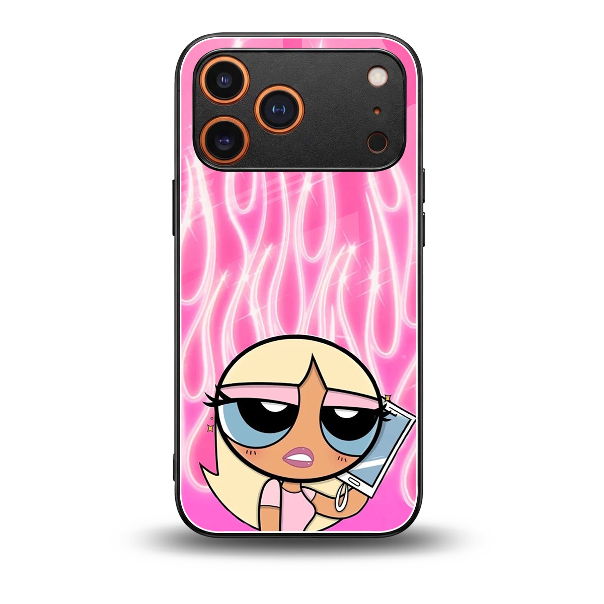 Chic Blaze back phone cover | glass case for iphone 17 pro max