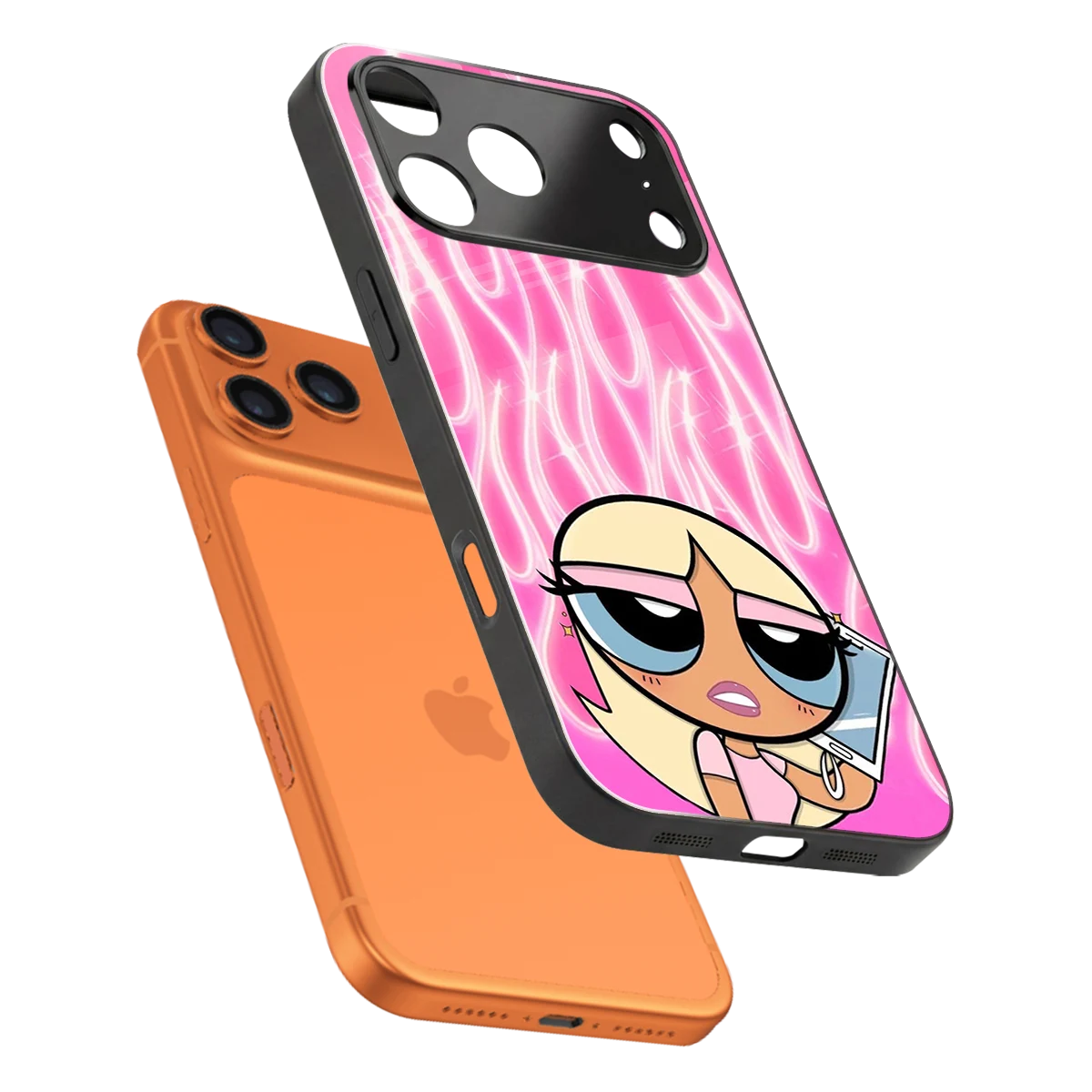 Chic Blaze sleek iphone 17 pro max cover with tempered glass back and TPU edges