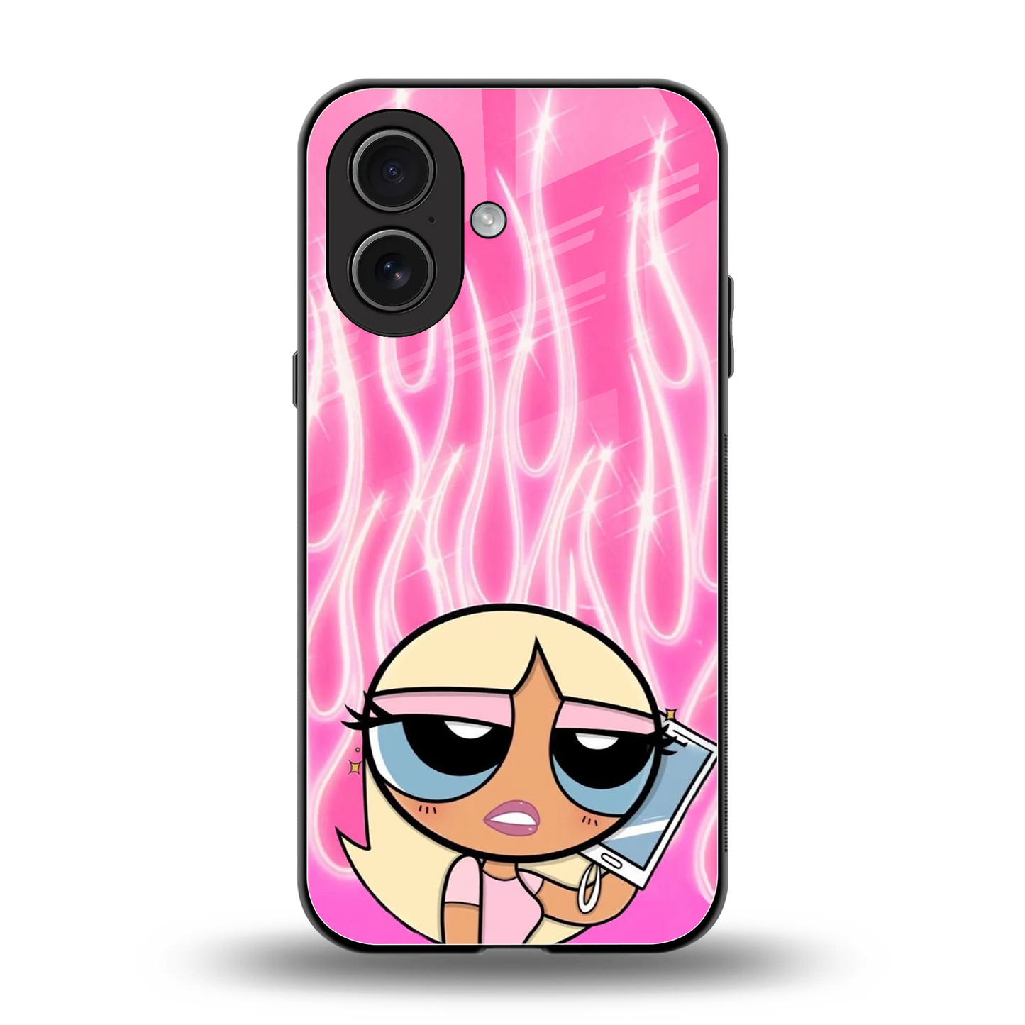 Chic Blaze back phone cover | glass case for iphone 17
