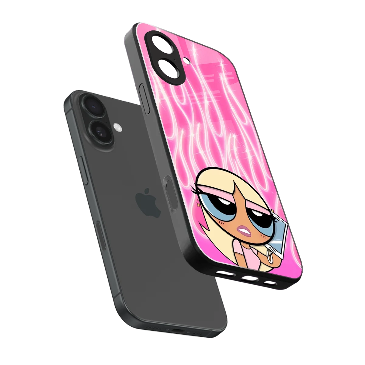 Chic Blaze sleek iphone 17 cover with tempered glass back and TPU edges