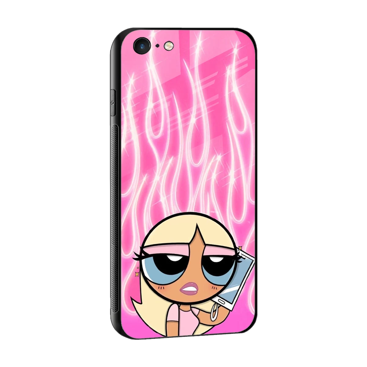 Chic Blaze sleek iphone 6s plus cover with tempered glass back and TPU edges