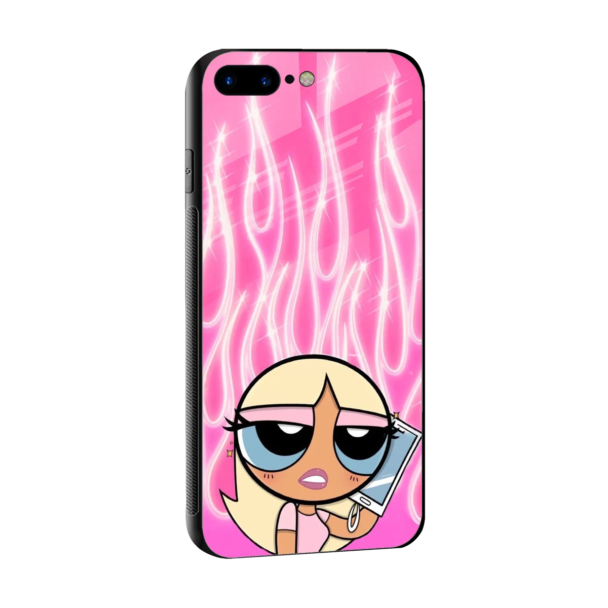 Chic Blaze sleek iphone 8 plus cover with tempered glass back and TPU edges
