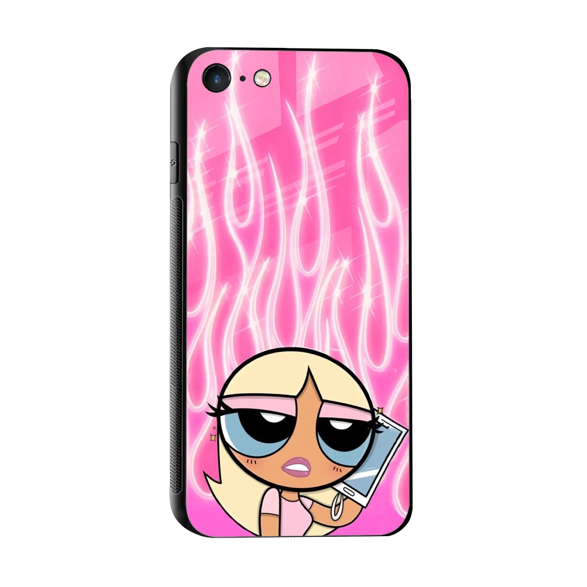 Chic Blaze sleek iphone 7 cover with tempered glass back and TPU edges