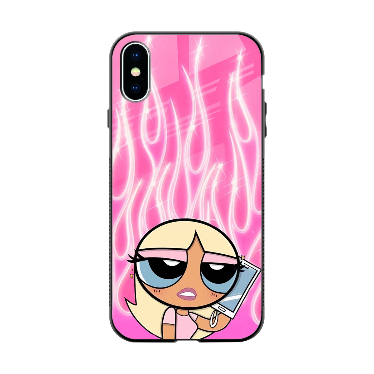Chic Blaze back phone cover | glass case for iphone xs