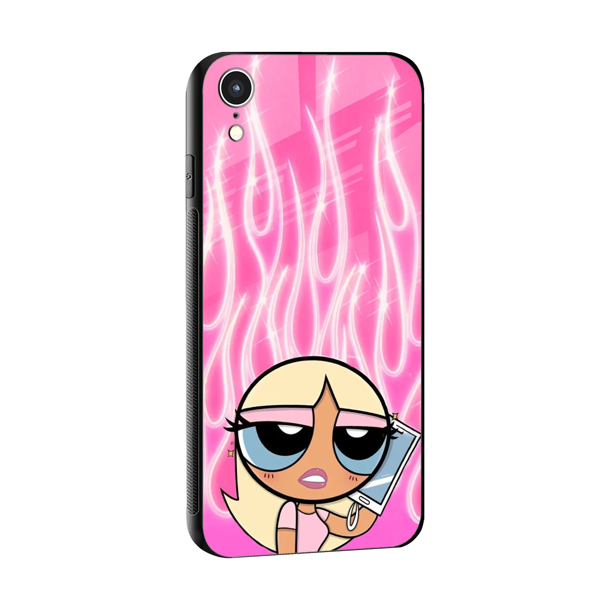 Chic Blaze sleek iphone xr cover with tempered glass back and TPU edges