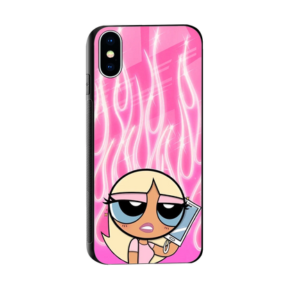 Chic Blaze sleek iphone xs cover with tempered glass back and TPU edges