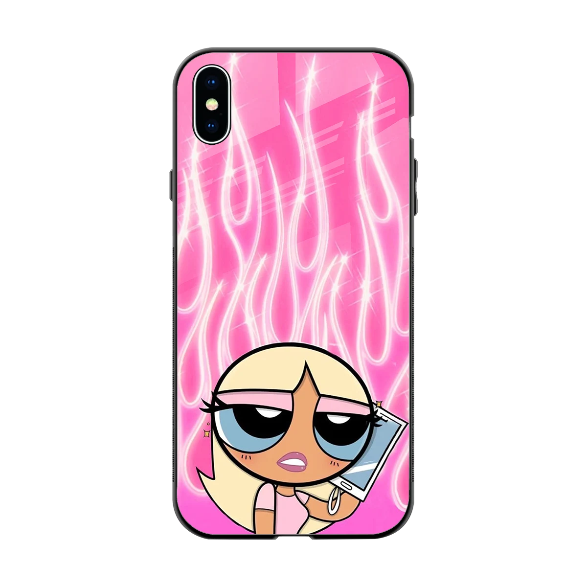 Chic Blaze back phone cover | glass case for iphone xs max