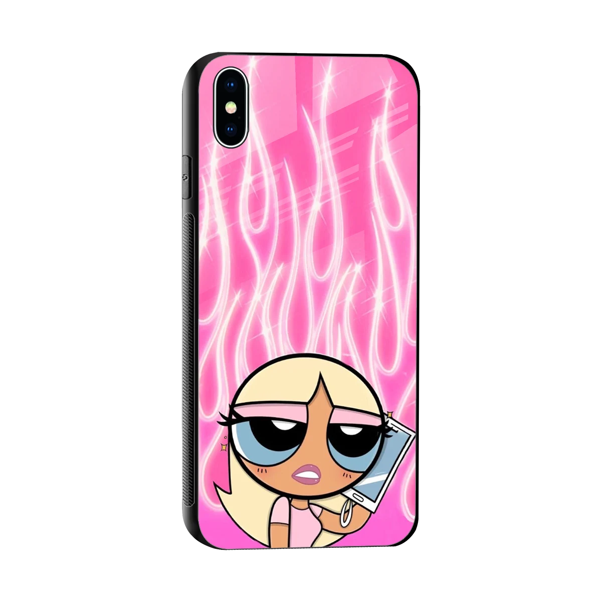 Chic Blaze sleek iphone xs max cover with tempered glass back and TPU edges
