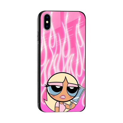 Chic Blaze sleek iphone xs max cover with tempered glass back and TPU edges