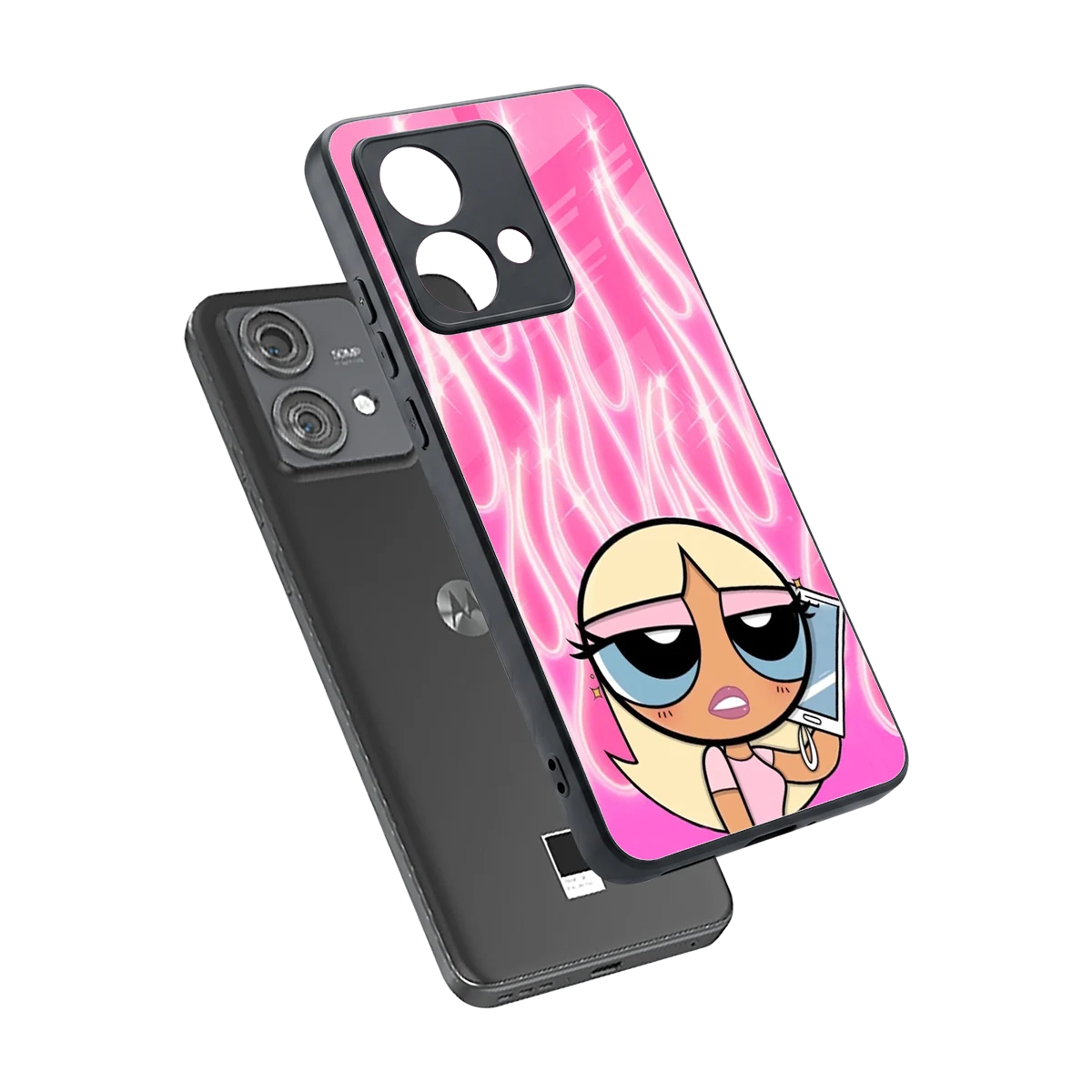 Chic Blaze sleek motorola edge 40 neo 5g cover with tempered glass back and TPU edges