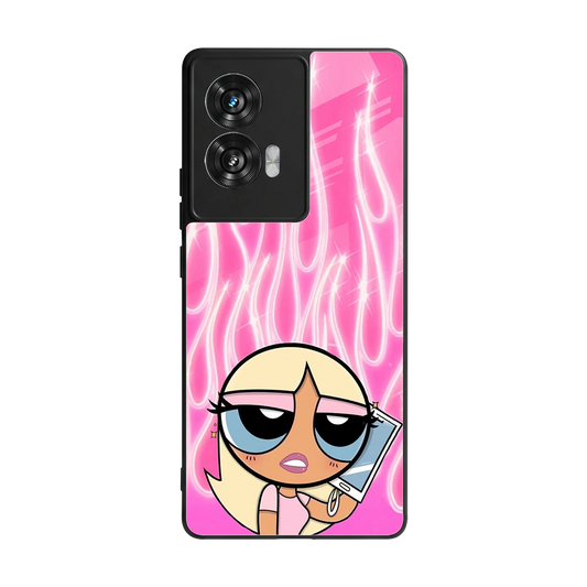 Chic Blaze back phone cover | glass case for motorola edge 50 fusion