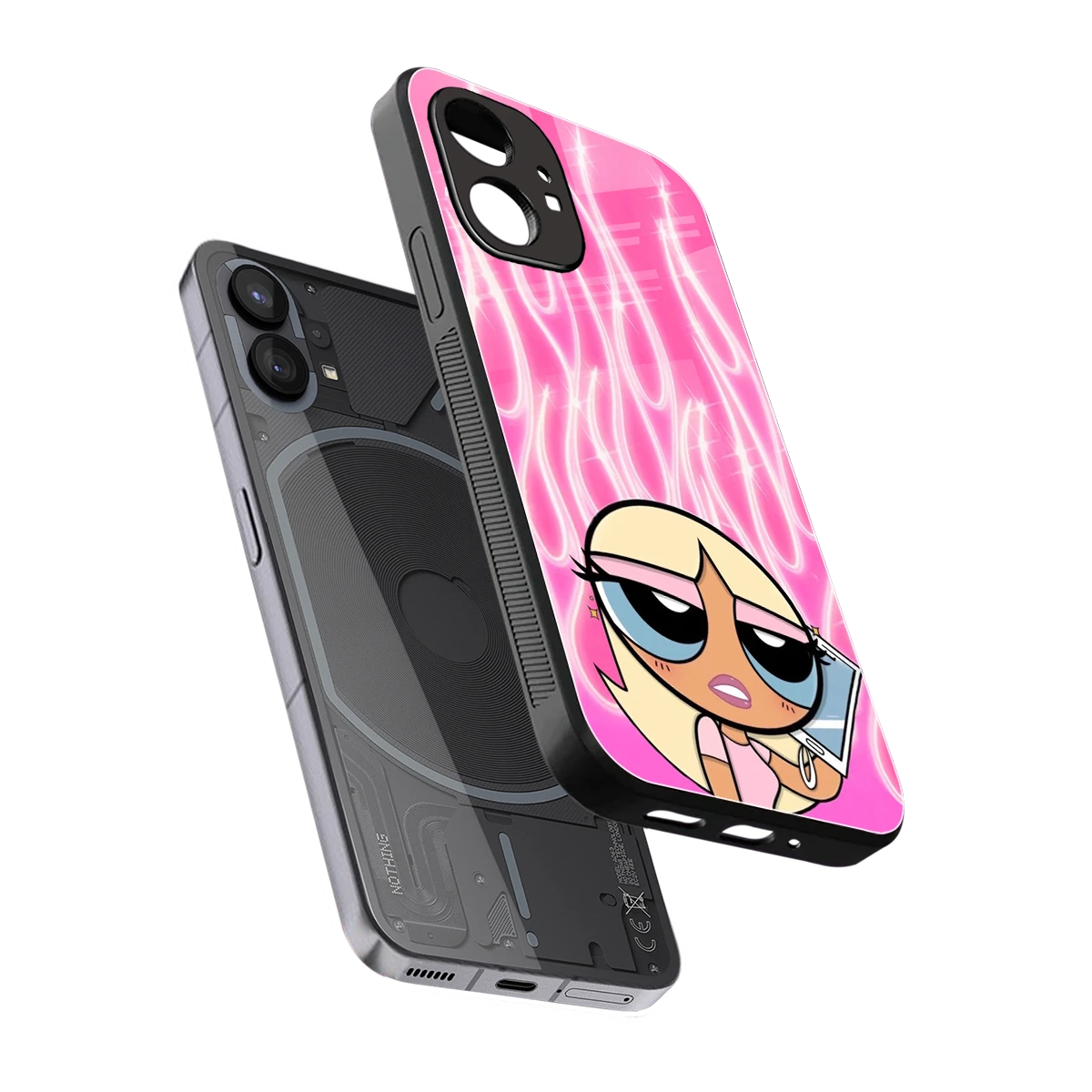 Chic Blaze sleek nothing phone 1 cover with tempered glass back and TPU edges