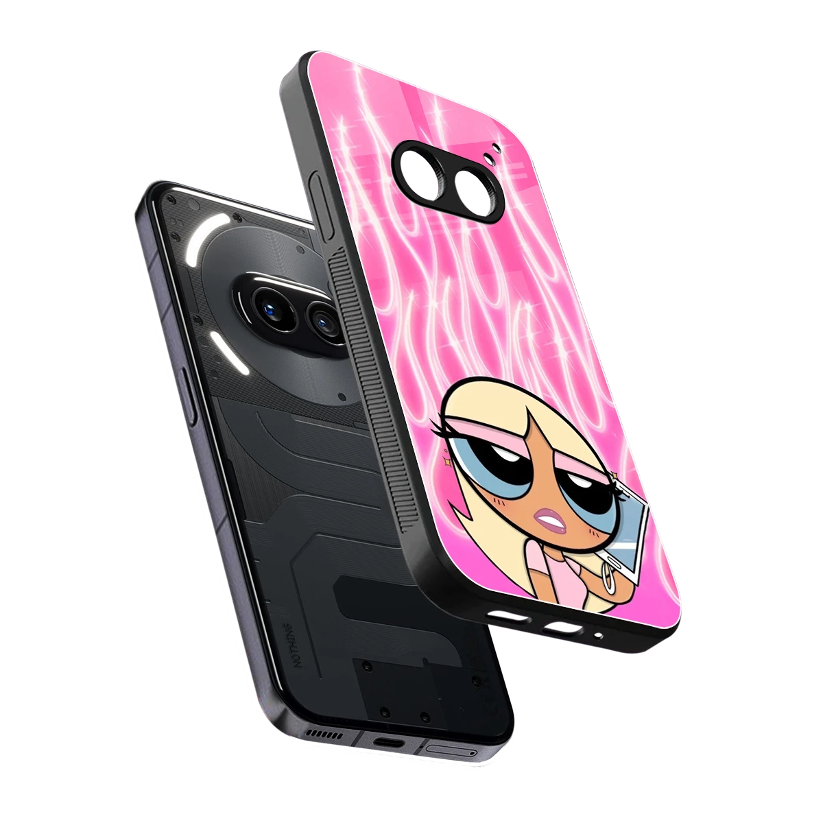 Chic Blaze sleek nothing phone 2a cover with tempered glass back and TPU edges