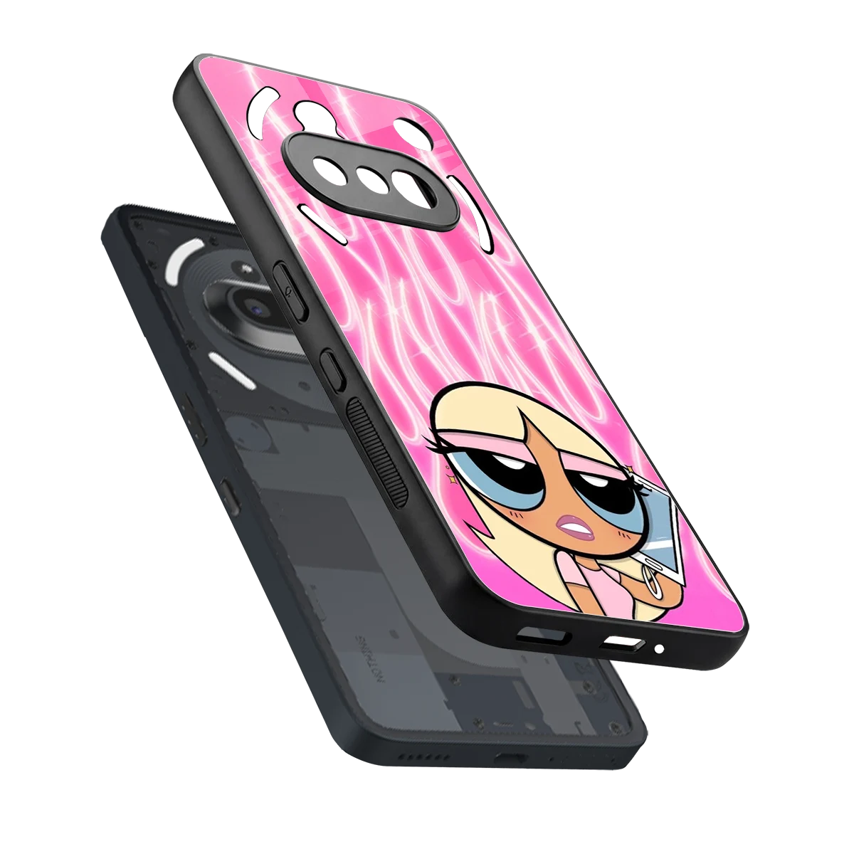 Chic Blaze sleek nothing phone 3a cover with tempered glass back and TPU edges
