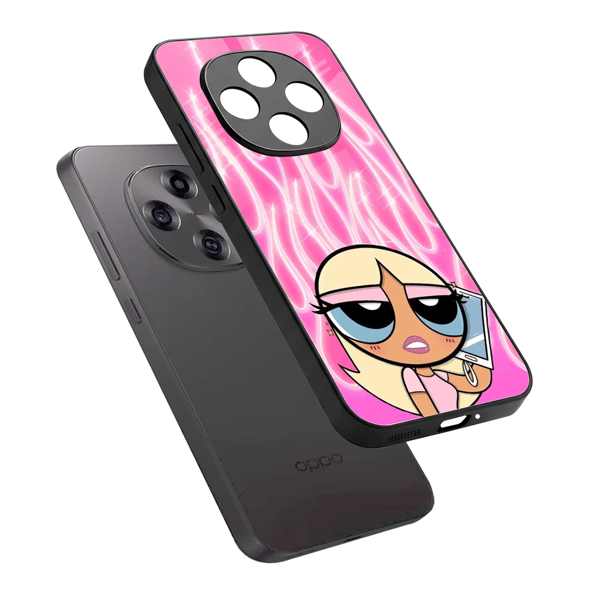 Chic Blaze sleek oppo f31 pro 5g cover with tempered glass back and TPU edges