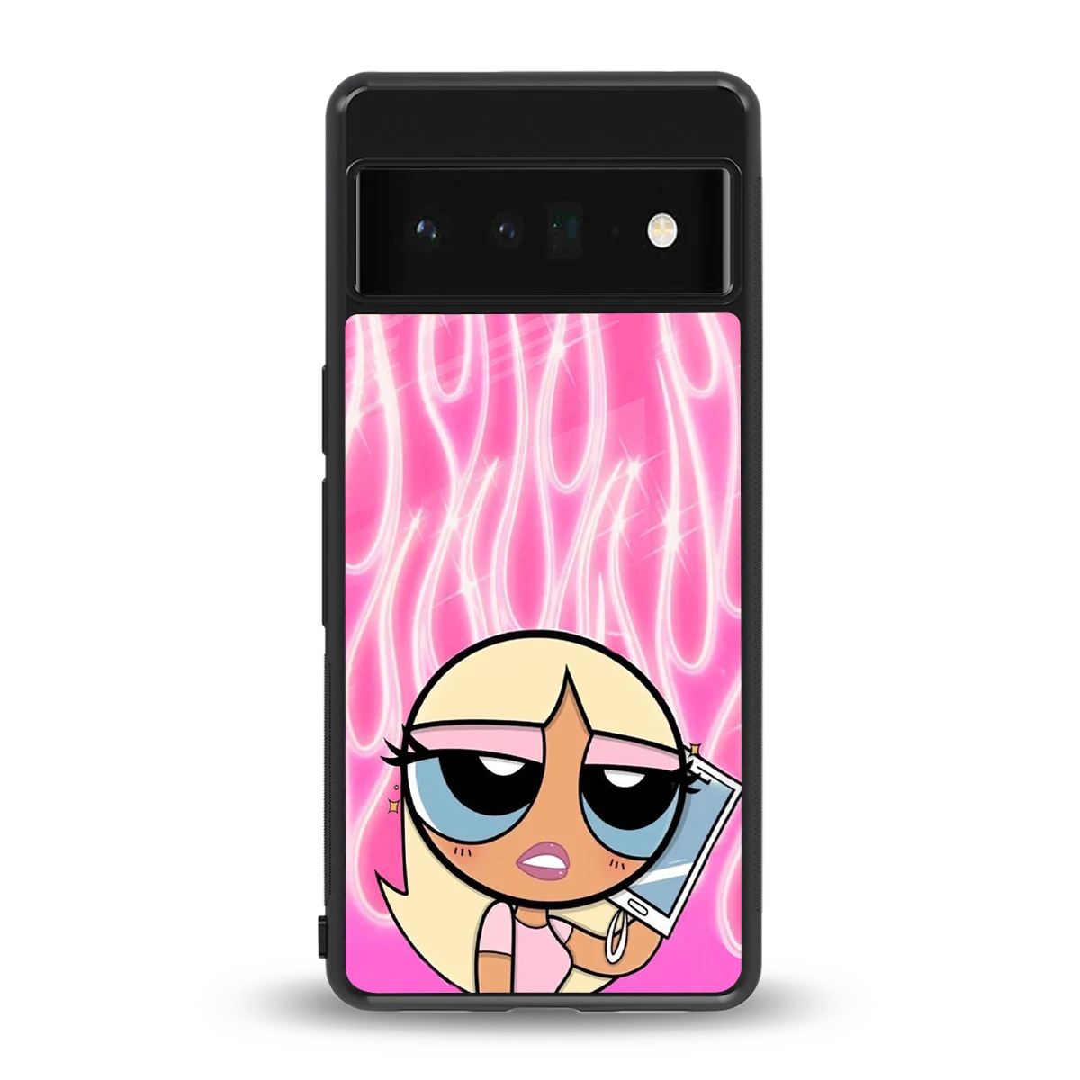 Chic Blaze back phone cover | glass case for google pixel 6 pro
