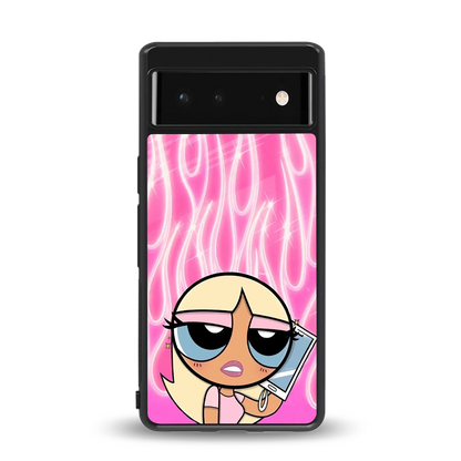 Chic Blaze back phone cover | glass case for google pixel 6a